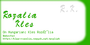 rozalia kles business card